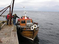 The MV Glorious at the loading point on "The Craig"