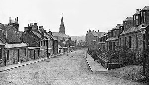 Galston - Brewland Street looking towards the church.